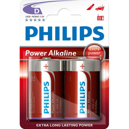 BL 2ud PILA ALCALINA LR20 D PHILIPS