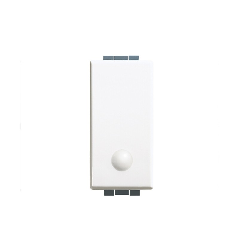 C4005L PULSADOR ILUMINABLE NEUTRO 1 MODULO BLANCO LUNA