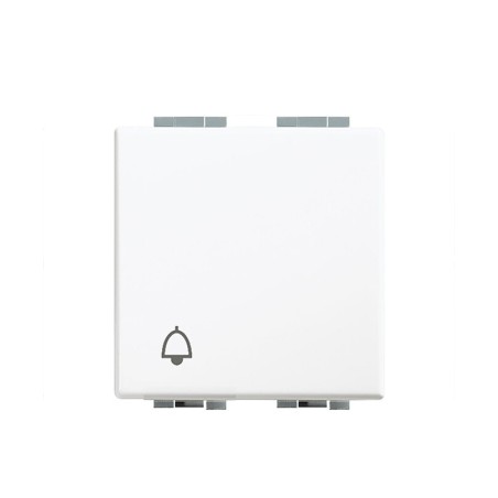 C4042-2 PULSADOR ILUMINABLE CAMPANA 2 MODULOS BLANCO LUNA