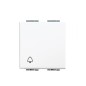 C4042-2 PULSADOR ILUMINABLE CAMPANA 2 MODULOS BLANCO LUNA