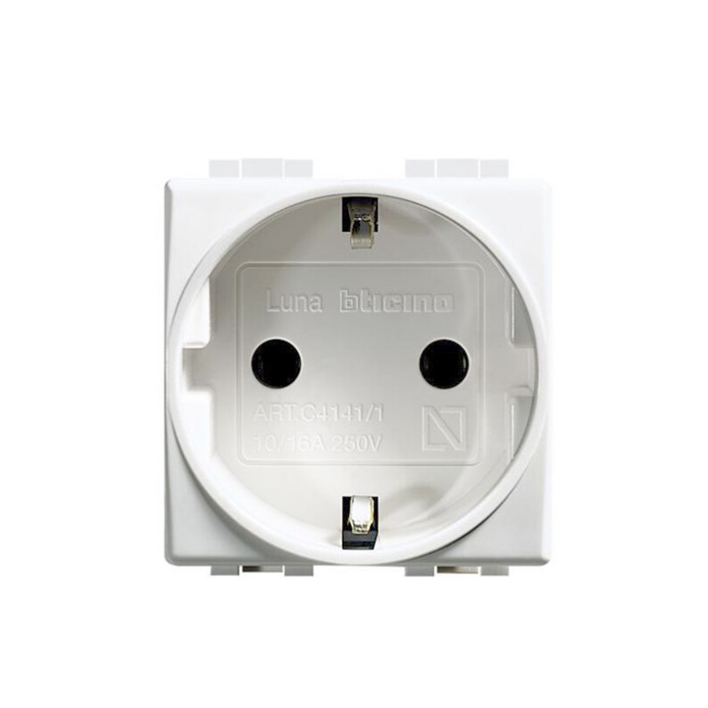 C4141 BASE BIPOLAR TTL CON OBTURADOR 16A BLANCO LUNA