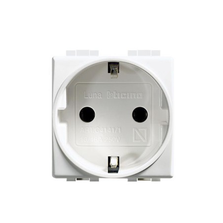 C4141 BASE BIPOLAR TTL CON OBTURADOR 16A BLANCO LUNA