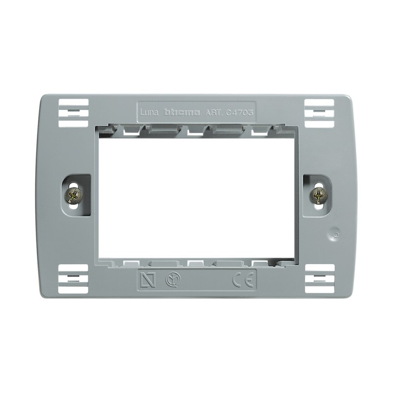 C4703 SOPORTE RECTANGULAR 3 MODULOS LUNA