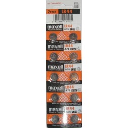 10 x PILA BOTON LR44 MAXELL ALCALINA