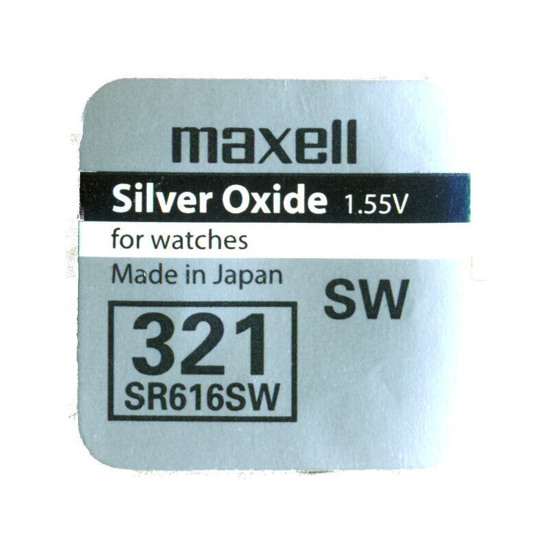 321 PILA MAXELL BOTON OXIDO DE PLATA RELOJ SR616SW