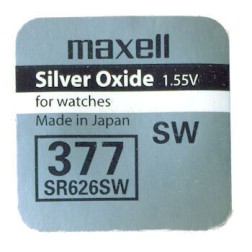 377 PILA MAXELL BOTON OXIDO DE PLATA RELOJ SR626SW