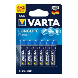 4903 BL 6ud PILA ALCALINA LR03 AAA VARTA LONGLIFE