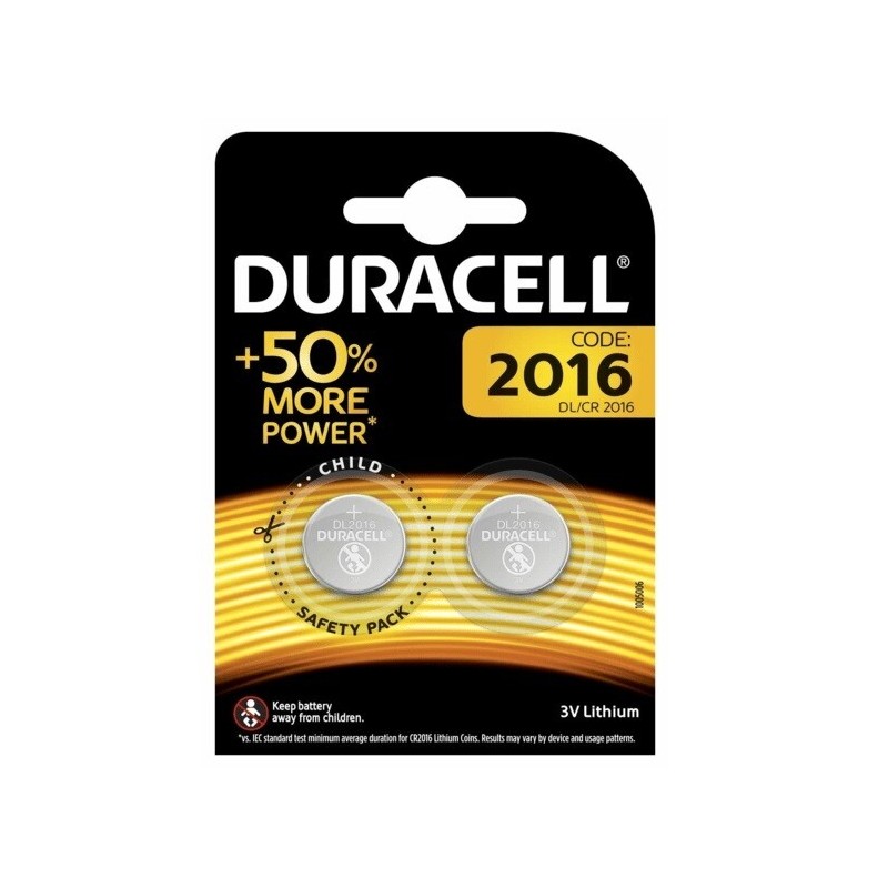 CR2016 BL 2ud PILA BOTON LITIO 3V DURACELL