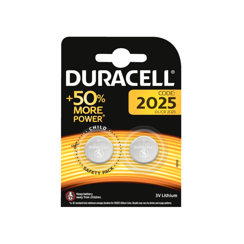 CR2025 BL 2ud PILA BOTON LITIO 3V DURACELL