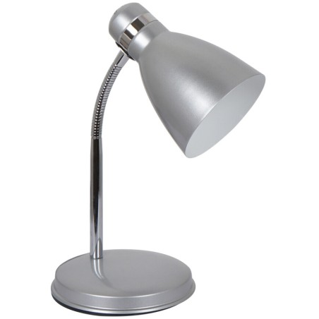 1950090-PL FLEXO METALICO SOBREMESA PLATA E14 25W