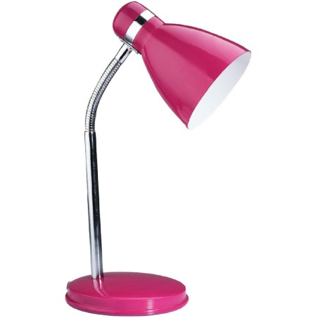 1950090-RO FLEXO METALICO SOBREMESA ROSA E14 25W