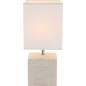 21675 LAMPARA SOBREMESA CERAMICA BEIGE 1XE14 40W GERI GLOBO