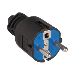 706C CLAVIJA AEREA CAUCHO NEGRA 16A 250V SOLERA