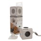 1402 LADRON CON ALARGO POWER CUBE + 2 USB GRIS