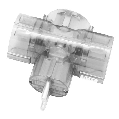 1101069-T-B CLAVIJA TRIPLE TTL 16A TRANSPARENTE