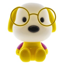 05-004-14-130 LUZ NOCHE INFANTIL PERRO AMARILLA 1xE14 CRISTAL RECORD