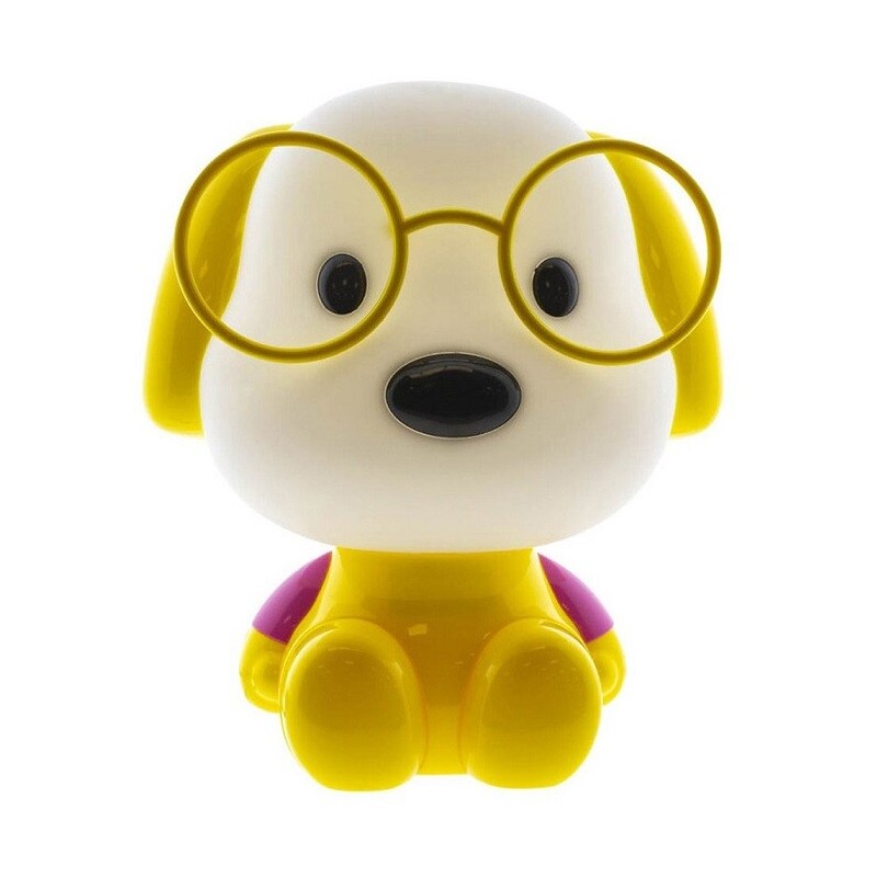 05-004-14-130 LUZ NOCHE INFANTIL PERRO AMARILLA 1xE14 CRISTAL RECORD