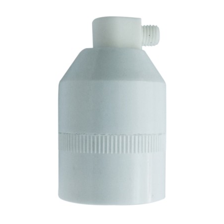 1200243-E PORTALAMPARAS CONICO E27 BLANCO TORNILLO