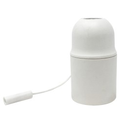 H038837 PORTALAMPARAS INTERRUPTOR LISO E27 BLANCO KOALA