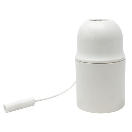 H038837 PORTALAMPARAS INTERRUPTOR LISO E27 BLANCO KOALA