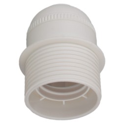 6829CTB PORTALAMPARAS CON TOPE E27 BLANCO SOLERA