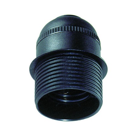 6829CTN-U PORTALAMPARAS CON TOPE E27 NEGRO UNIT