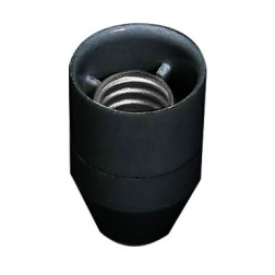 PORTALAMPARAS CONICO E14 NEGRO BAQUELITA