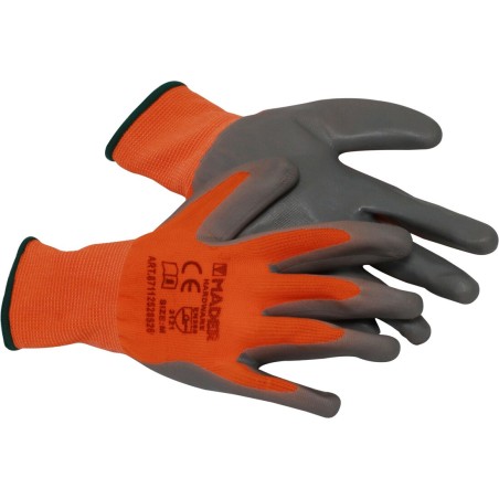 96425 GUANTES PROTECCION NITRILO NARANJA TALLA M