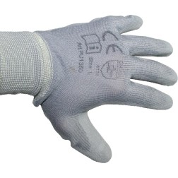 96390 BL 2 PARES DE GUANTES POLIURETANO GRIS XL