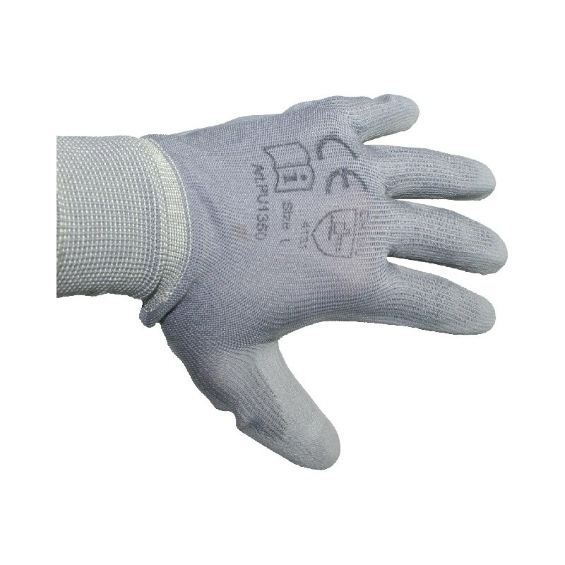 96390 BL 2 PARES DE GUANTES POLIURETANO GRIS XL
