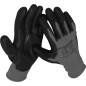 96302 GUANTES PROTECCION POLIESTER -NITRILO NEGRO TALLA XL