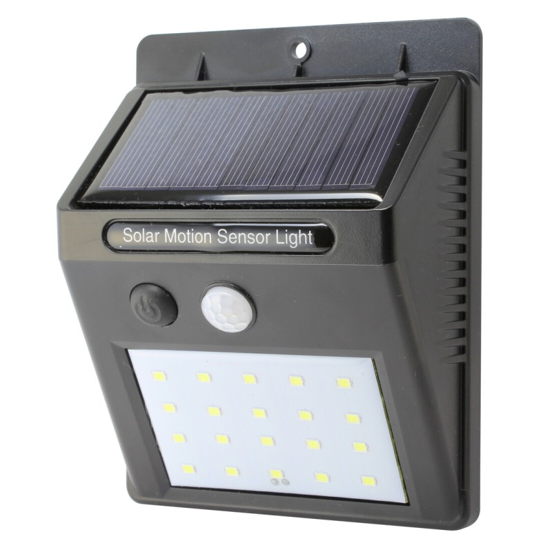 81-774-N MINI APLIQUE SOLAR LED NEGRO 4W SENSOR