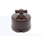2902020-MA CONMUTADOR SUPERFICIE PORCELANA MARRON F-BRIGHT