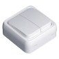 040354 DOBLE CONMUTADOR DE SUPERFICIE BLANCO B&B