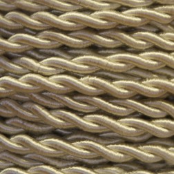 25 METROS CABLE TRENZADO SEDA 2x0,75 CREMA (15)