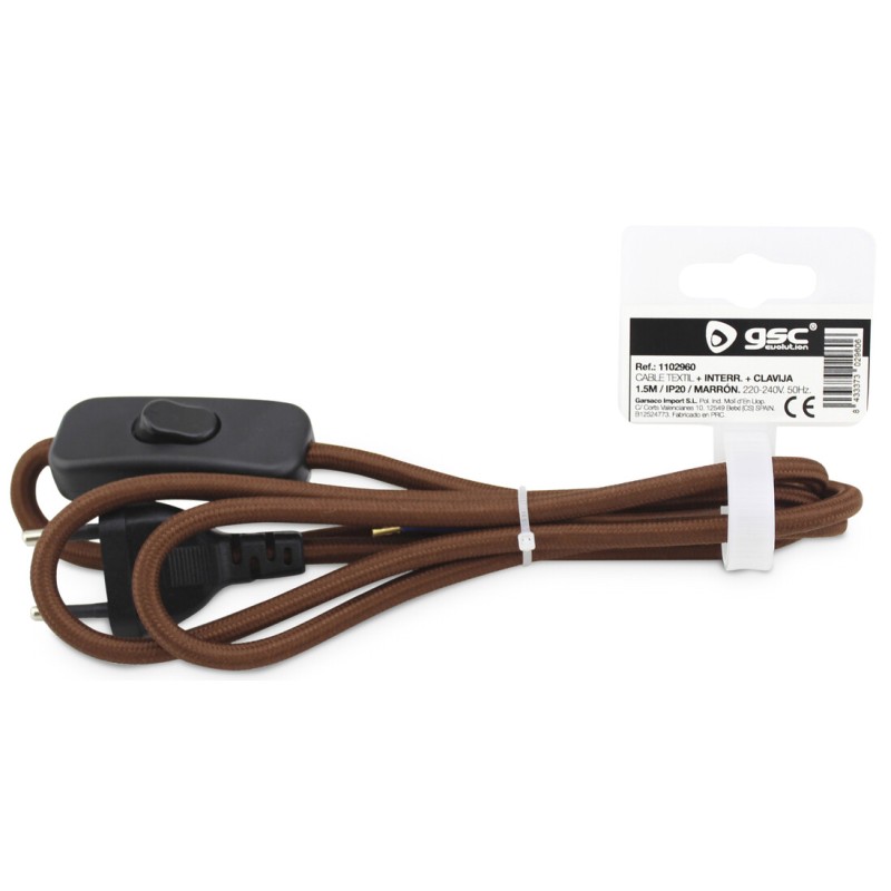 1102960 1,5m CONEXION CON INTERRUPTOR MARRON GSC
