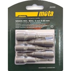 BVH08 5u VASO HEXAGONAL MAGNETICO VARILLA 65mm 8mm MOTA