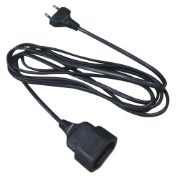 100500003 2m PROLONGACION ECONOMICA NEGRA 2x0,75mm GSC