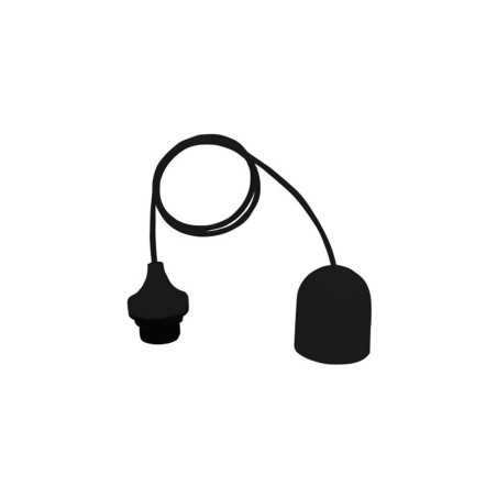 1301018-N ENFILAJE PORTALAMPARAS + CABLE + FLORON NEGRO F-BRIGHT