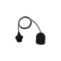 1301018-N ENFILAJE PORTALAMPARAS + CABLE + FLORON NEGRO F-BRIGHT