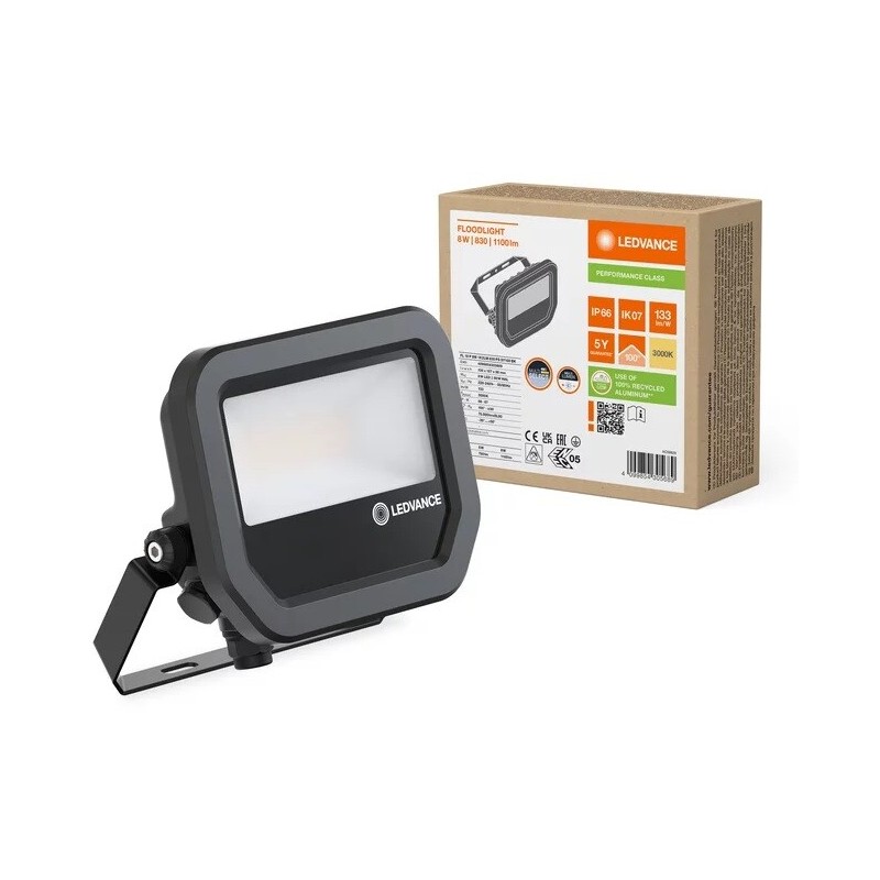 305689 PROYECTOR LED NEGRO 8W 3000K 800Lm LEDVANCE