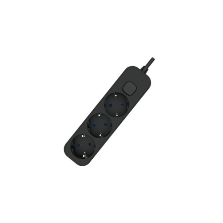 1001711-N BASE MULTIPLE 3T C-INT C-CABLE 1,5m NEGRO EB
