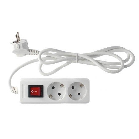 100005020 BASE MULTIPLE SERIE ESTANDAR 2T C-CABLE C-INTER 3x1-5mm 3m BLANCA GSC