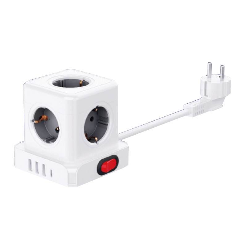 1002910 BASE MODULAR 5 TOMAS + 4 USB C-INTERRUPTOR Y CABLE 1,5m F-BRIGHT 1002910 BASE MODULAR 5 TOMAS + 4 USB C-INTERRUPTOR Y CABLE 1,5m F-BRIGHT