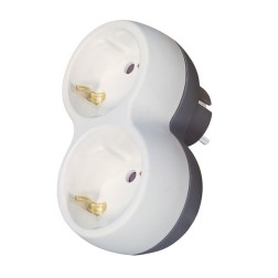 103000019 ADAPTADOR DOBLE SALIDA BLANCO GSC