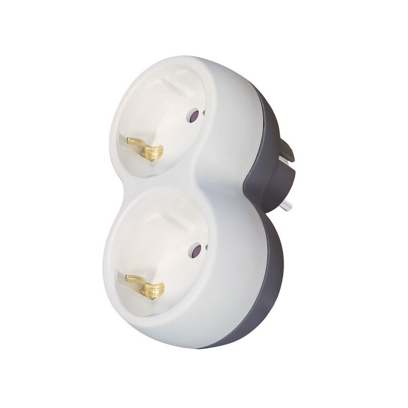 103000019 ADAPTADOR DOBLE SALIDA BLANCO GSC