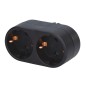 103000024 ADAPTADOR DOBLE SALIDA NEGRO GSC 103000024 ADAPTADOR DOBLE SALIDA NEGRO GSC