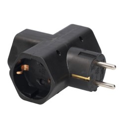 103000030 ADAPTADOR TRIPLE SALIDA NEGRO GSC