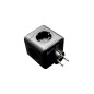 1102910-N BASE MODULAR CUBICA NEGRA 5 TOMAS 16A F-BRIGHT