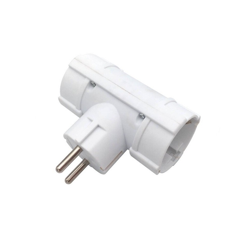 103000005 ADAPTADOR DOBLE SALIDA BLANCO GSC 103000005 ADAPTADOR DOBLE SALIDA BLANCO GSC